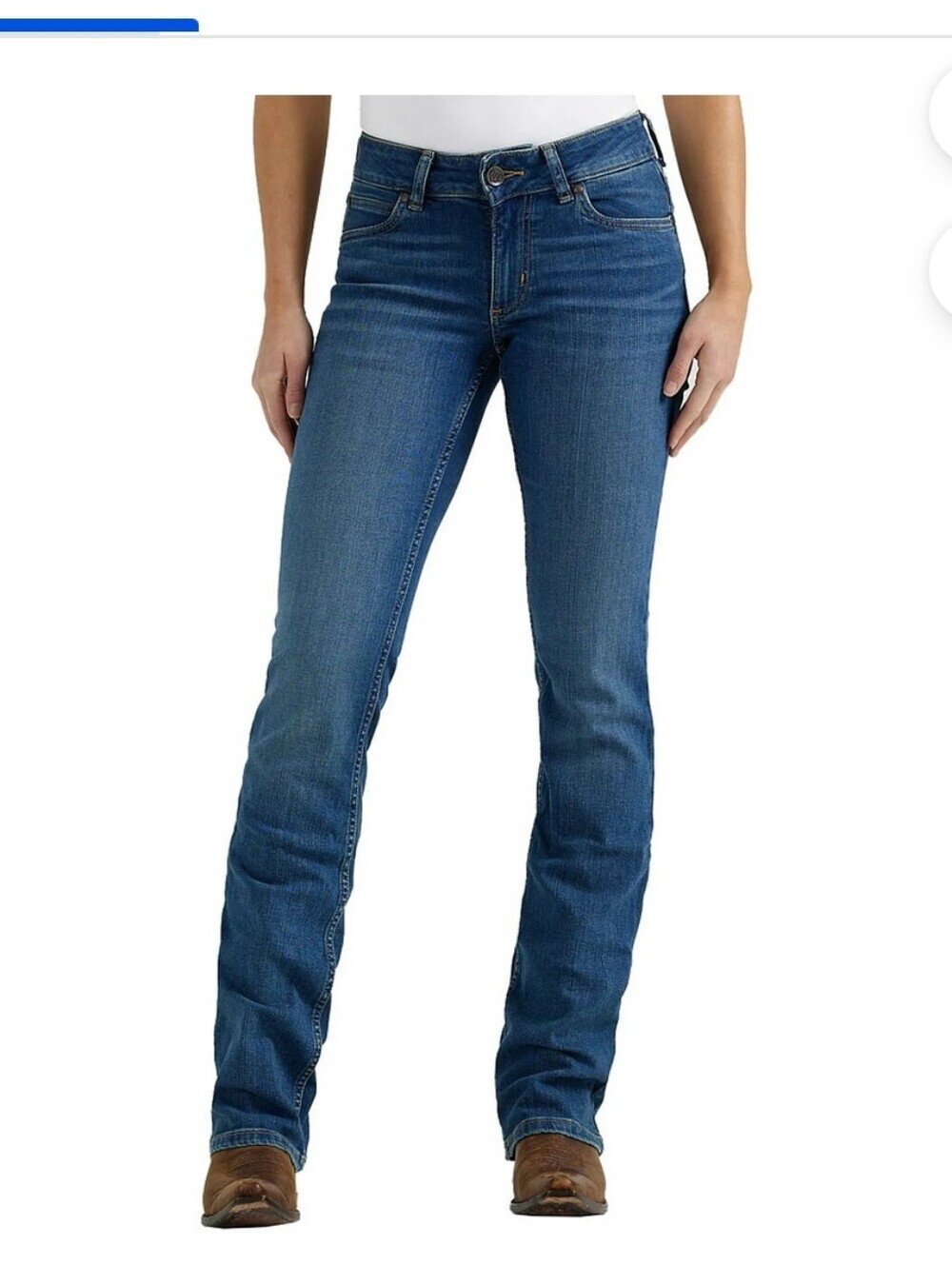 Wrangler Retro Mid Rise Boot Cut Jeans Women’s Size 7x32 Medium Wash Stretch